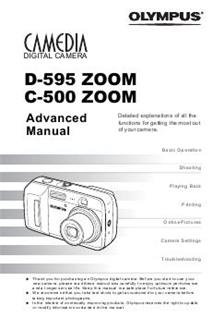 Olympus C 500 Zoom manual. Camera Instructions.